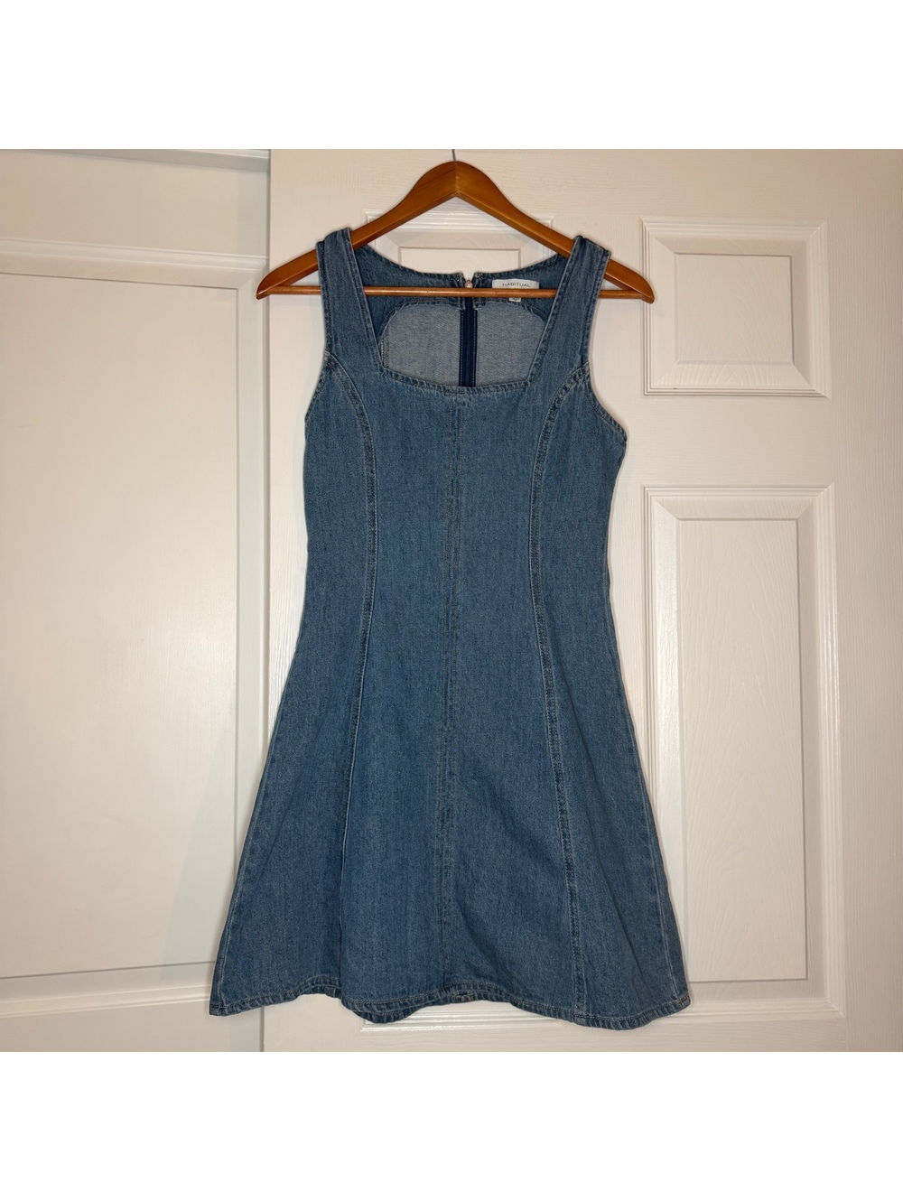 Habitual Blue Sleeveless Denim Mini Dress Womens XS